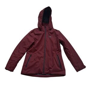 Helly Hansen Women's Ski Jacket Burgundy Hooded Shell